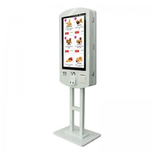 32 инчен киоск со екран на допир со двојна нарачка, автомат за самоплаќање, машина за нарачка самопослужување киоск за ресторан со низок MOQ