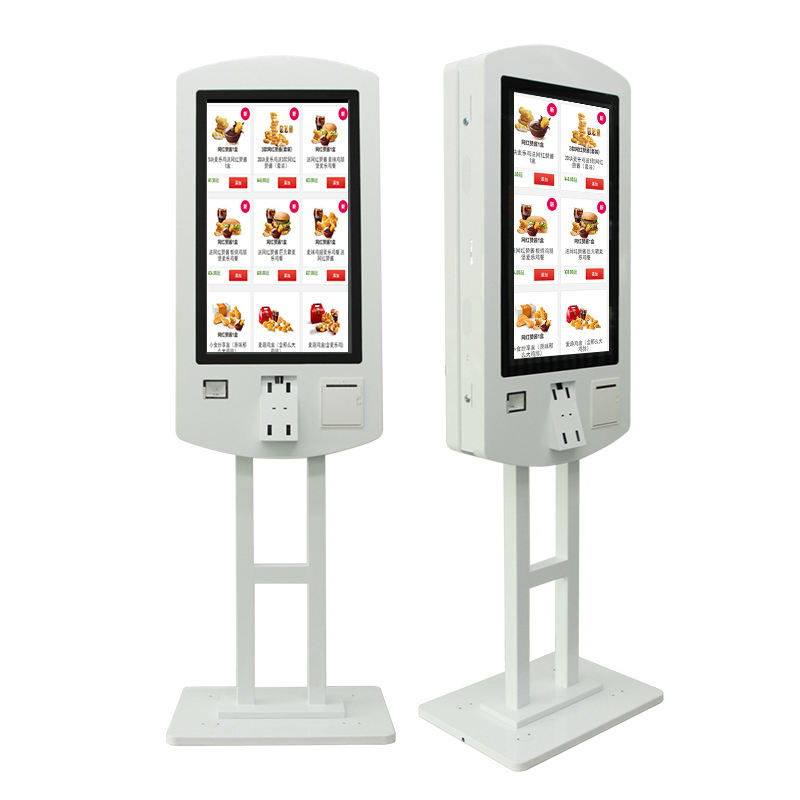 Quiosc de pantalla tàctil de comanda de doble cara de 32 polzades Màquina de pagament automàtic Quiosc d'autoservei per a restaurant amb MOQ baix Imatge destacada
