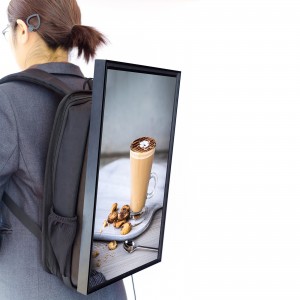 Ранец со ЛЦД екран со рекламен екран за одење пренослив екран