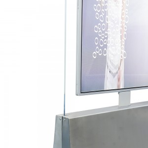 Exibição de janela lcd transparente de dupla face de 43 polegadas Reprodutor de publicidade