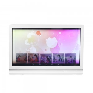 Caja de presentación transparente LCD con escaparate de pantalla táctil de gabinete de exhibición de publicidad de video de panel lcd