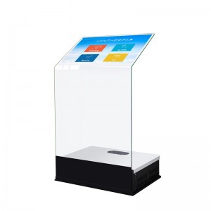 30 Inch Interactive Holographic projector Transparent Podium Touch Foil Kiosk nga adunay Interactive Projection Glass Touch Film alang sa exhibition/information search