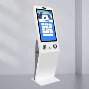 21.5 Inch Self service order terminal food terminal vending machine kios pembayaran swalayan kanthi tampilan iklan LCD layar tutul