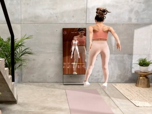 Espelho de fitness inteligente mágico de 43 polegadas para equipamento de exercício/treino interativo