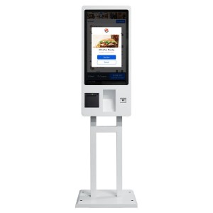 XLIII Inch Customized Self Service Order Payment Touch Screen ac Kiosk Self Redde Machine Bill Payment Kiosk with Barcode Scanner Printer for Chain Store / Restaurant