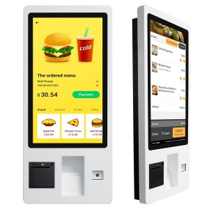 43 inç i personalizuar vetë-shërbimi Porosi për pagesë me ekran me prekje Kiosk i makinës për vetëpagesë Kioska e pagesës së faturave me printer skaner barkodi për Dyqane Zinxhiri / Restorant