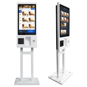 XLIII Inch Customized Self Service Order Payment Touch Screen ac Kiosk Self Redde Machine Bill Payment Kiosk with Barcode Scanner Printer for Chain Store / Restaurant