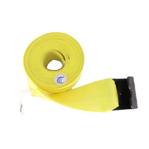 16,200lbs Yellow Heavy Duty Winch Strap with Flat Hook