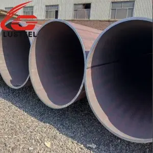 Large seamless steel pipes appear in industrial infrastructure