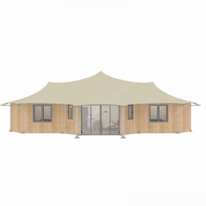 Conjioned Polygon PVDF Top Safari Lodge Resort Tent