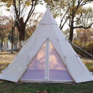 Wodoodporny namiot kempingowy tipi z bawełny oxford 3M 4M 5M