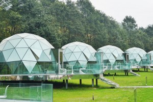 Tenda da hotel di lusso con cupola in vetro Geodecis