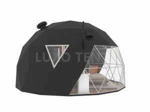 គម្រប PVC ខ្មៅពាក់កណ្តាលថ្លា Dome តង់ផ្ទះ