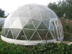 PVC mangarahara mazava Geodesic Dome lay ho an'ny zaridaina