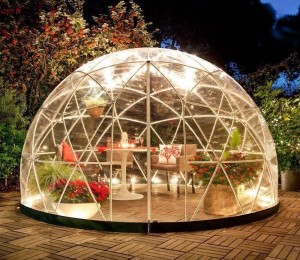 बगीचे के लिए पारदर्शी पीवीसी साफ़ जियोडेसिक डोम तम्बू