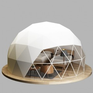 Glamping Geodesic Shpere PVC Dome Indlu yentente