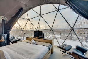 Casa de barraca com cúpula de PVC geodésica Glamping Shpere