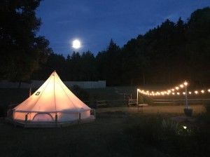 Aile tuval çadır NO.010 için açık kapı zili çadır glamping tatil çadırı