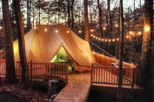 Tente cloche camping maison tente en toile de 3-6 m de diamètre NO.022