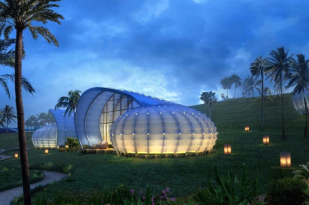 خيمة المصنع الرخيصة الساخنة في الهواء الطلق عالية الذروة - خيمة فندق بتصميم جديد فاخر Cocoon House - Aixiang
