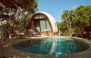 Namiot hotelowy Shell w kształcie kokonu z PVDF