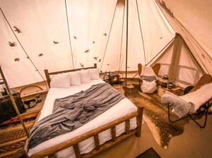 Bell tent camping house 3-6m de diámetro tienda de lona NO.022