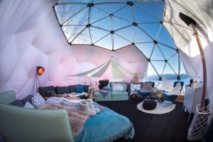 Glamping na tenda de cúpula de 6m de diâmetro com vista para a aurora e a neve selvagem Parte.1