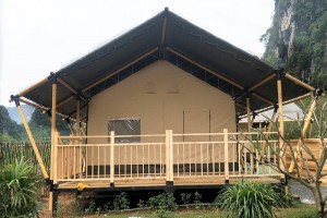 Hot sale eco-friendly luxury glamping hotel tent canvas cotton safari tent