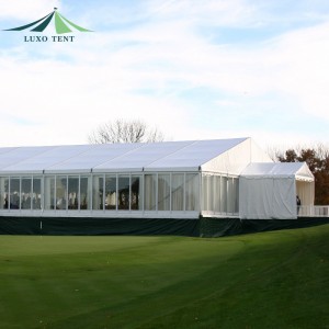 Tenda per feste per eventi nuziali trasparenti in PVC con telaio in alluminio trasparente di lusso