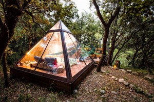 Luxe resorttent Alle glazen glamping-tent NO.008