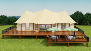 Lều nhà đa giác Safari Lodge