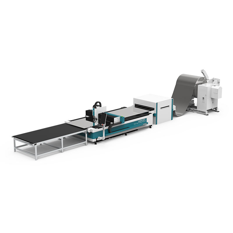 3015FL CNC-Vollautomatische Montagelinie für Coil-Edelstahl-Metall-Laserschneidemaschine mit Nivellierungsvorschub und Schneiden