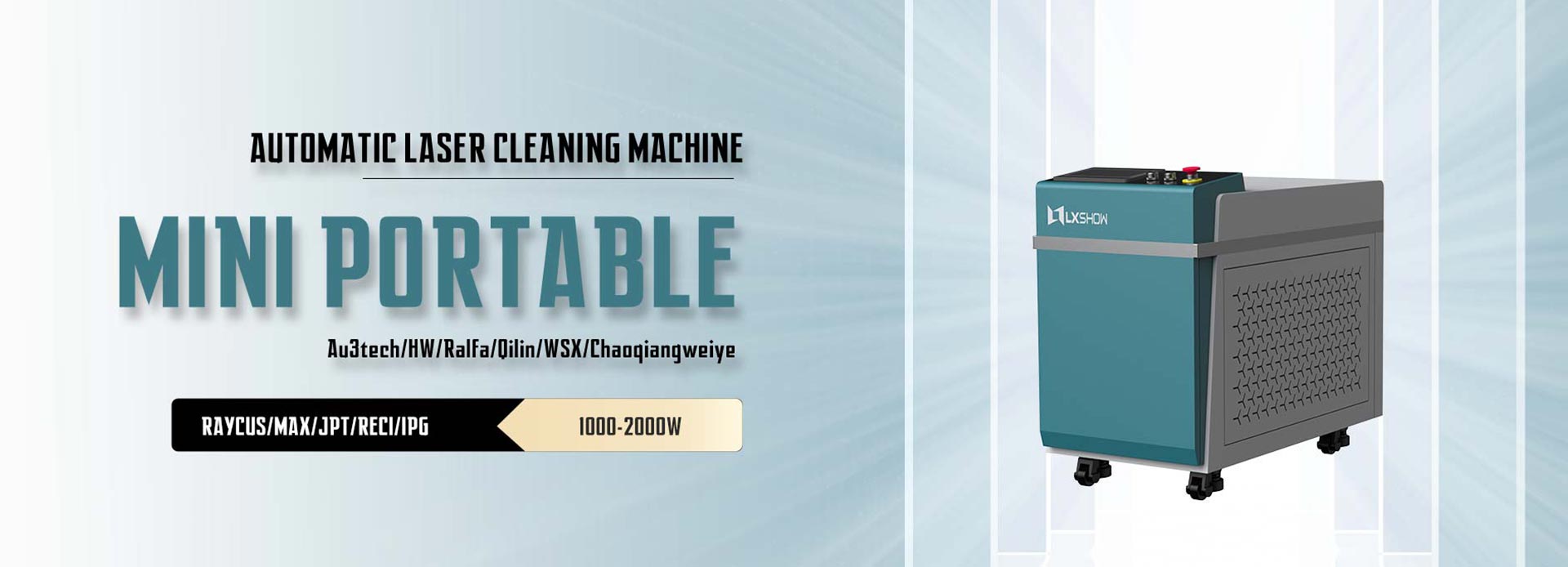 LXC-1000W 1500W Màquina de neteja làser petita portàtil Eliminador d'òxid de metall Ferro Acer inoxidable