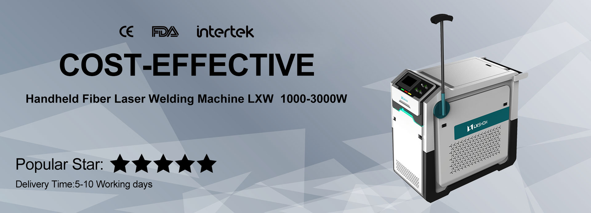 LXW-1000/1500/2000W/3000W Handheld Fiber Optic Laser Welding Metal Sheet Steel Machine
