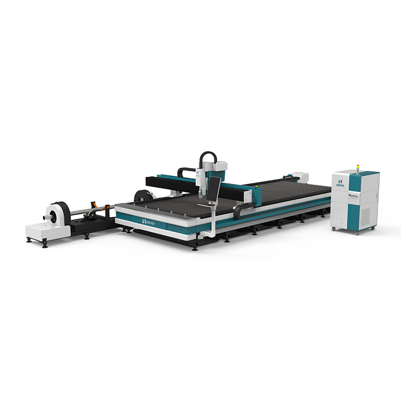 LX6020DHT Mașină de tăiat cu laser cu fibre integrate pentru plăci și tuburi CNC pentru aluminiu din oțel inoxidabil