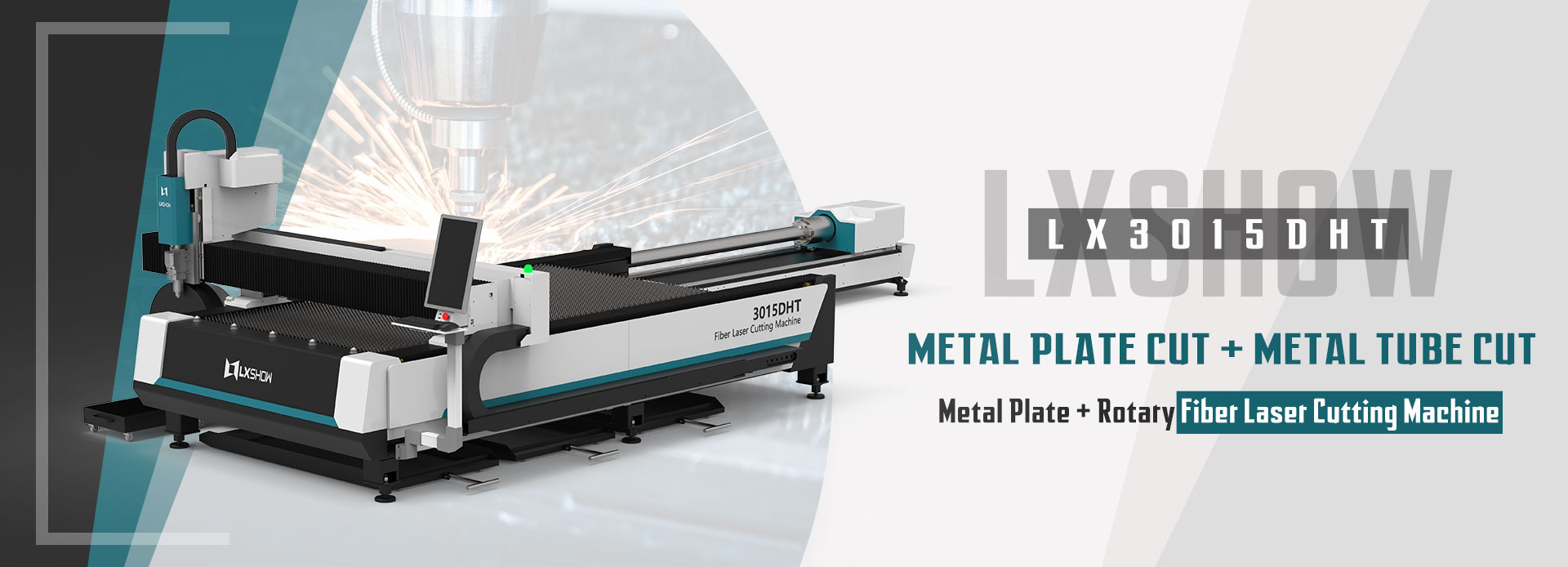LX3015DHT Metal Sheet na Tube Fiber Laser Cutting Machine igwe anaghị agba nchara Carbon Steel 1000w 2000w 3000W 4000W
