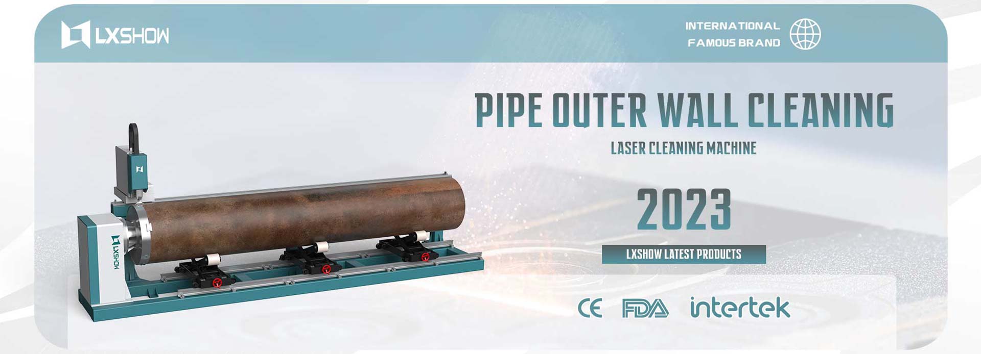 LXC- Màquina de neteja làser per eliminar l'òxid de la paret exterior del tub metàl·lic
