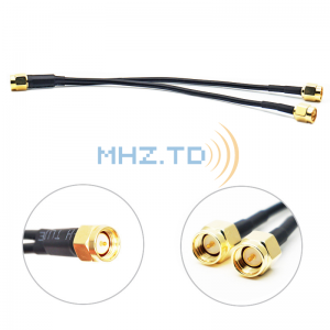 Wholesale Sma Male To Sma Female Cable - sma male to sma male cable, RG178, 50ohm SMA 2 in 1cable 0.15m – MHZ.TD