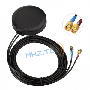 4G LTE GPS Combo Dual Band Antenna 698-960/1710-2700MHz Puck 2.5dBi RG174 3M cables sa SMA-male