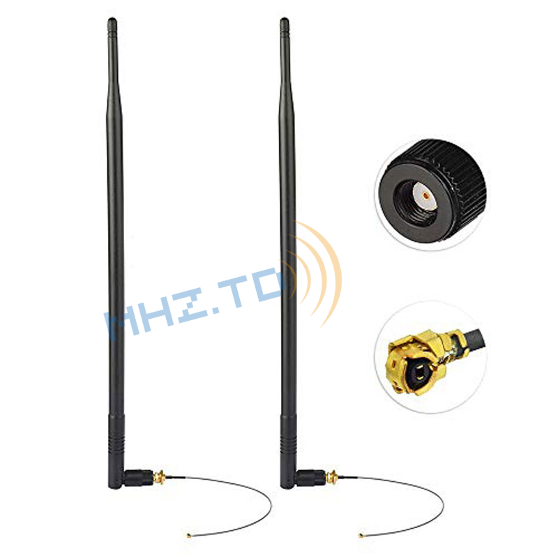 9dbi rubber duck antenna 2.4GHz WiFi RP-SMA antenna sa ufl /IPEX wireless router cable Mini PCIe card Network Expansion divider Tail tail PCI WiFi WAN Repeater atbp itim Itinatampok na Larawan