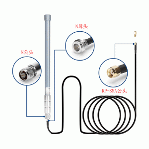I-915MHZ yangaphandle ye-omnidirectional fiber tube i-eriyali N intloko eyindoda