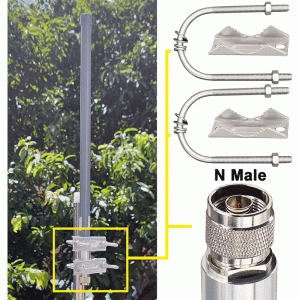 Antena gentian kaca kalis air luaran 6dbi omnidirectional keuntungan tinggi