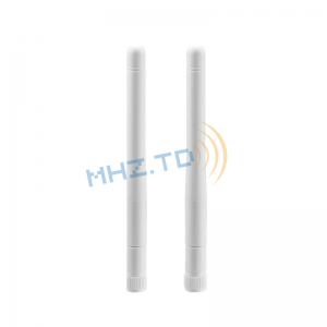 White RP-SMA 2.4GHz 5.8GHz 3dBi antennae WiFi-cohortis dualis