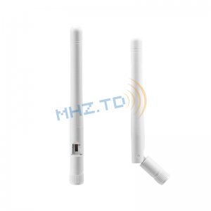 සුදු RP-SMA 2.4GHz 5.8GHz 3dBi dual-band WiFi ඇන්ටනාව