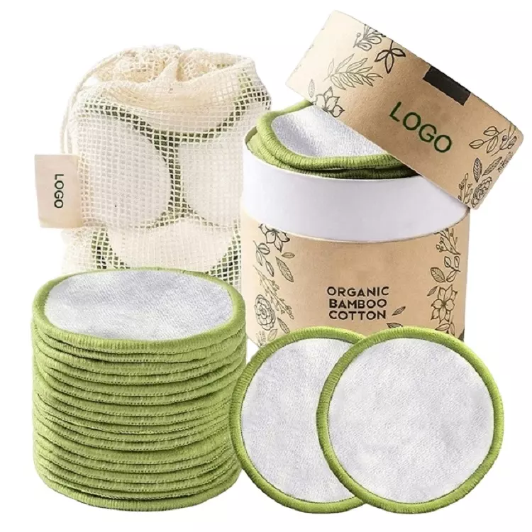 Reusable Zero Waste Bamboo Cotton Makeup Remover Pads For All Skin Type