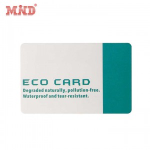 کارت دسترسی هوشمند کاغذ زیستی سازگار با محیط زیست سازگار با مواد رنگی 100٪ تراشه RFID