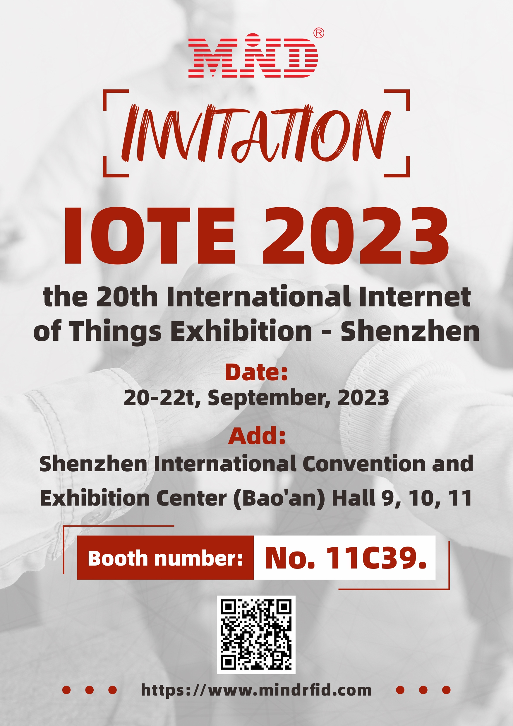 IOTE 2023 the 20th International Internet of Things Exhibition( Shenzhen)Invitation card