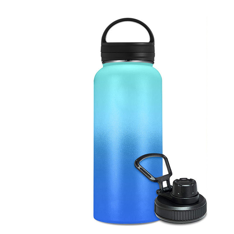 30oz Double Wall Wide Mouth Stainless Steel Vacuum Bottle With Handles