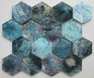 China Victory Mosaic Hexagon Mosaic Tile Korkealaatuinen alumiinimosaiikkimosaiikki metallilla