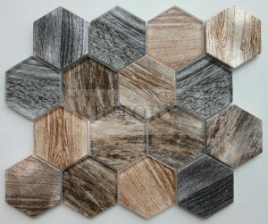 Xitoy G'alaba mozaikasi olti burchakli mozaik kafel Metall ustidagi yuqori sifatli alyuminiy mozaik mozaik